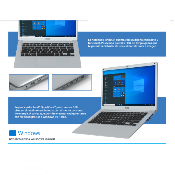 NOTEBOOK NSX - NCF4S4W-2  - EPSILON CELERON 8GB SSD480 W10H - Image 6