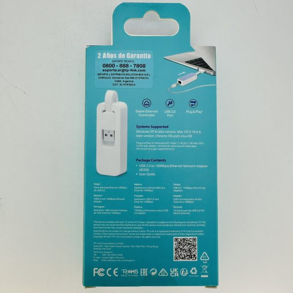Adaptador de Red RJ45 Ethernet Tp Link Ue200 USB 2.0 10/100 Mbps - Image 2