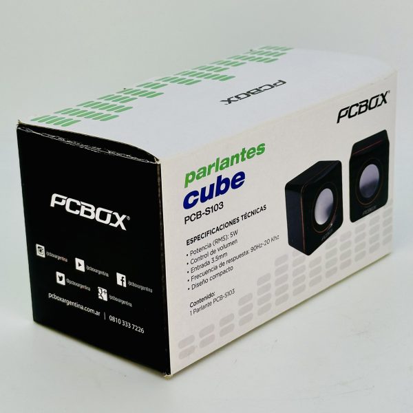 Mini Parlantes USB Stereo Miniplug 3.5mm Usb Pcbox PCB-S103 - Image 4