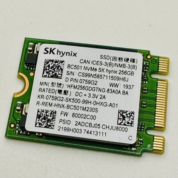 Disco SSD Sk Hynix NVMe 256GB - FF 2230 - BC501 hfM256GDgtng - Image 3